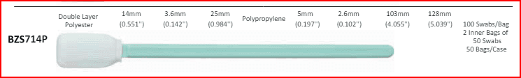 BZS714P - CLEANROOM SWABS