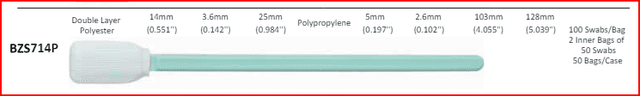 BZS714P - CLEANROOM SWABS